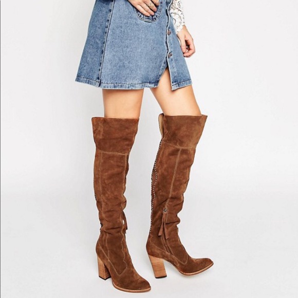 Dolce Vita Shoes - Dolce Vita suede over the knee brown heeled boots